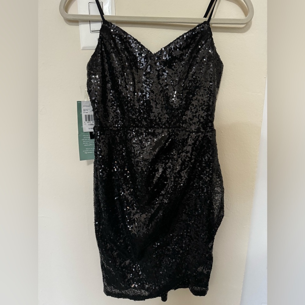 Black, sequin, xs